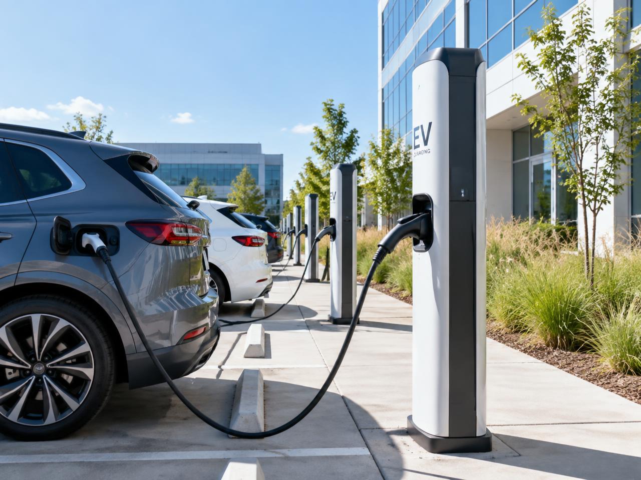 ECHARGE charger in a business car park in Kosovo